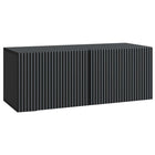 Wandkast tv 78,5x31x30 cm bewerkt hout zwart