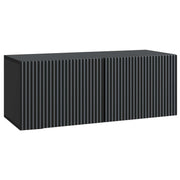 Wandkast tv 78,5x31x30 cm bewerkt hout zwart