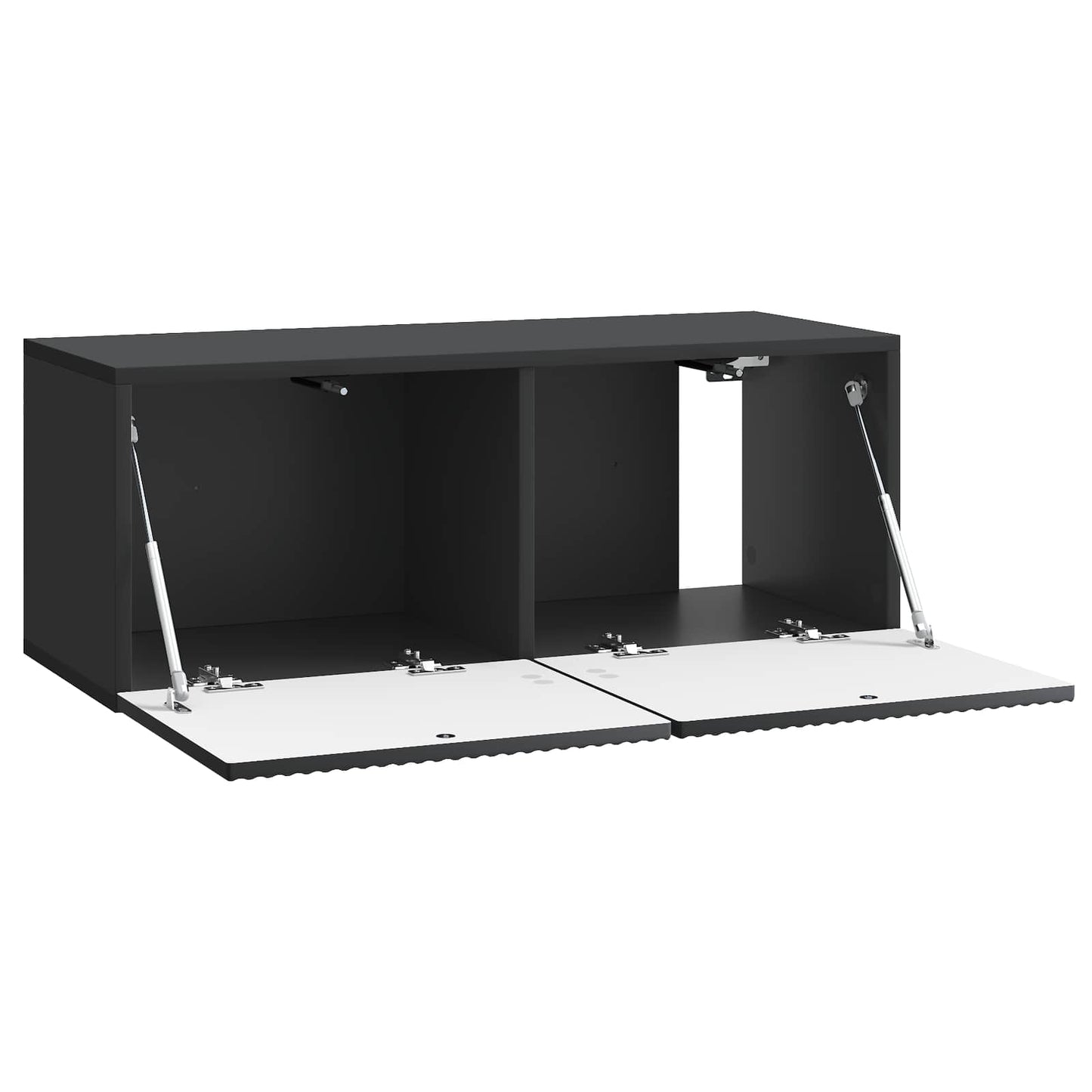Wandbeugel TV-kast Zwart 78,5 x 31 x 30 cm Bewerkt hout