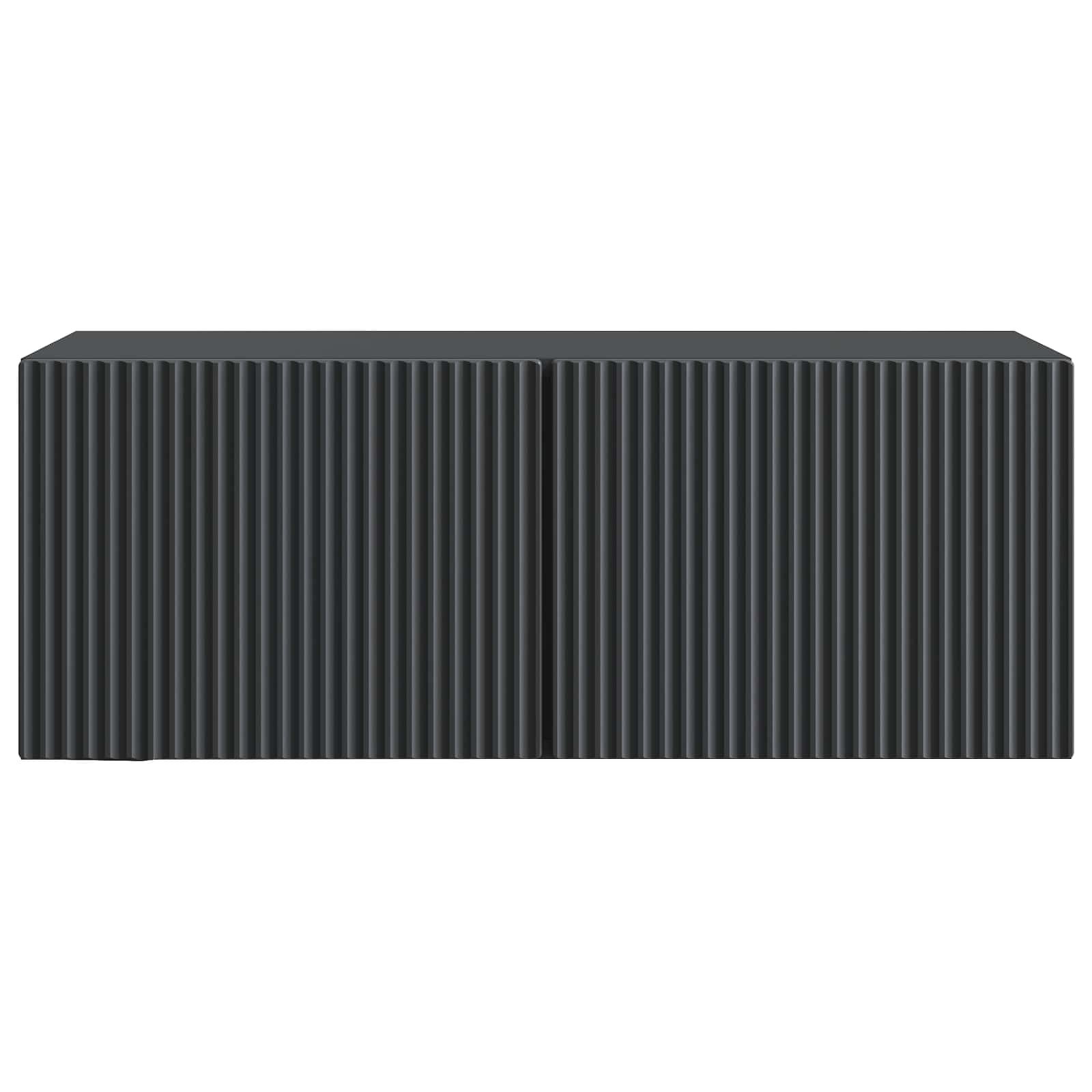 Wandbeugel TV-kast Zwart 78,5 x 31 x 30 cm Bewerkt hout