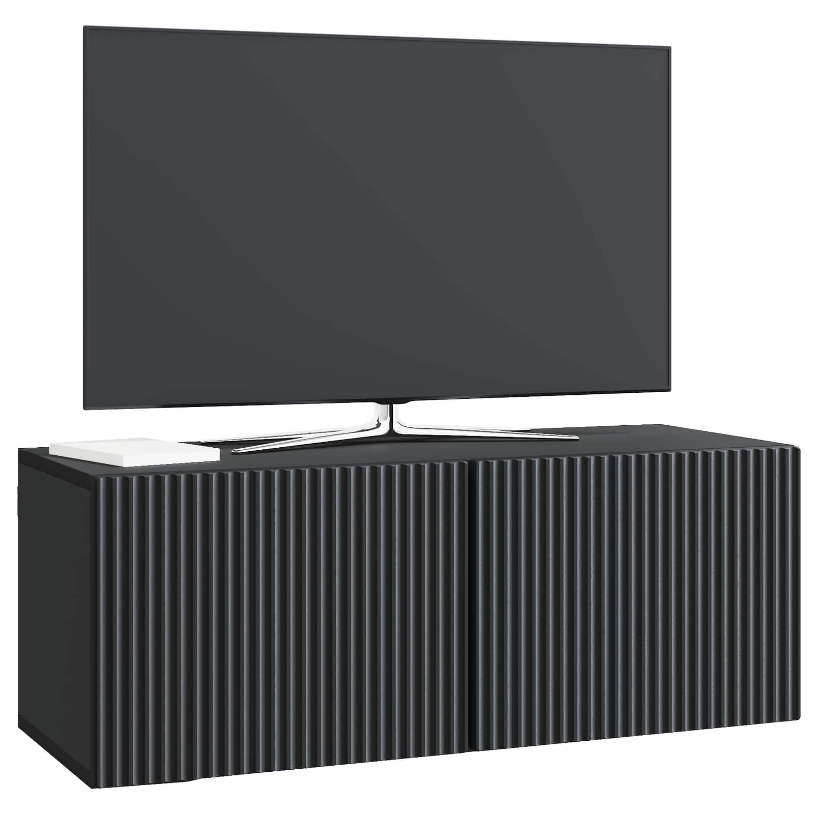 Wandbeugel TV-kast Zwart 78,5 x 31 x 30 cm Bewerkt hout