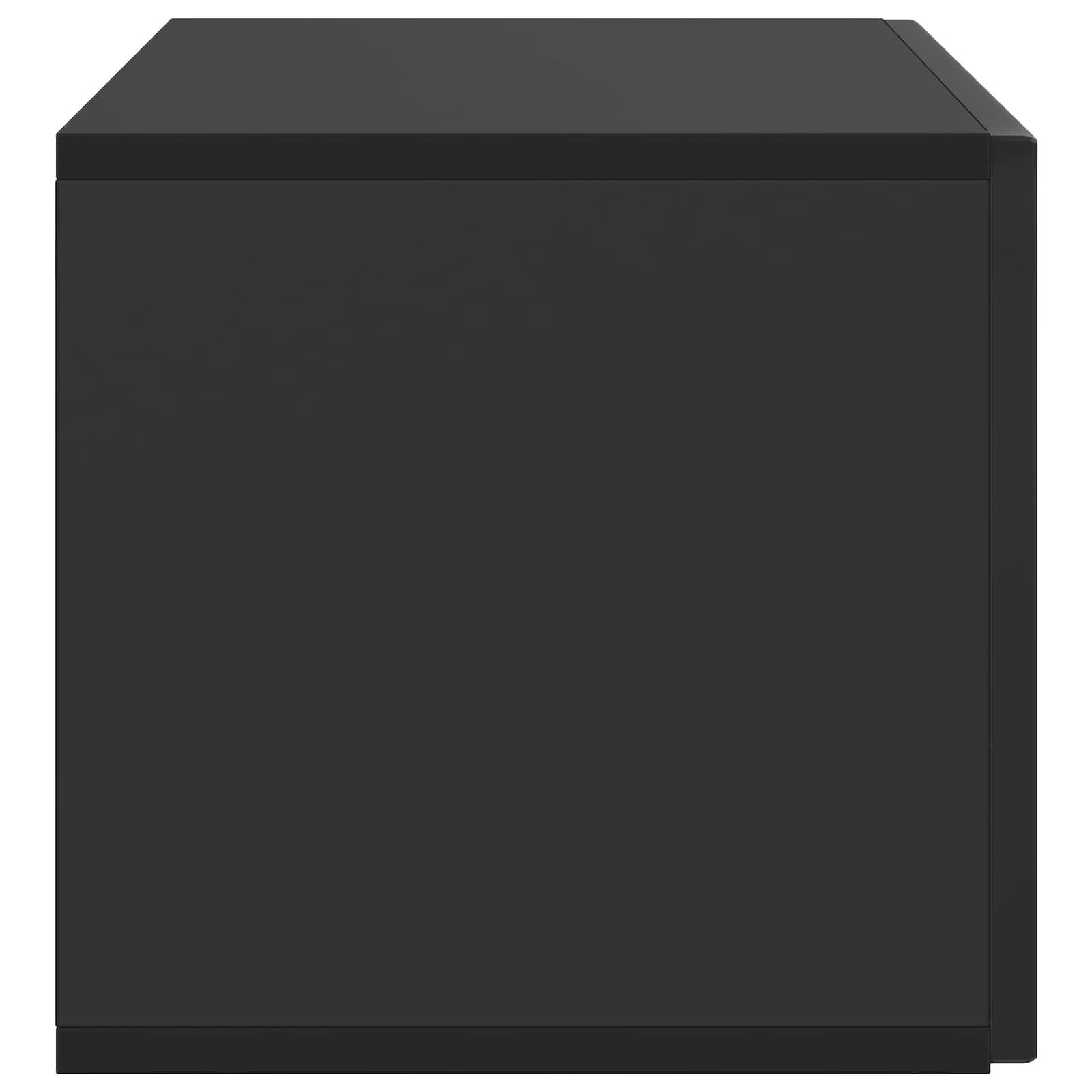 Wandbeugel TV-kast Zwart 78,5 x 31 x 30 cm Bewerkt hout