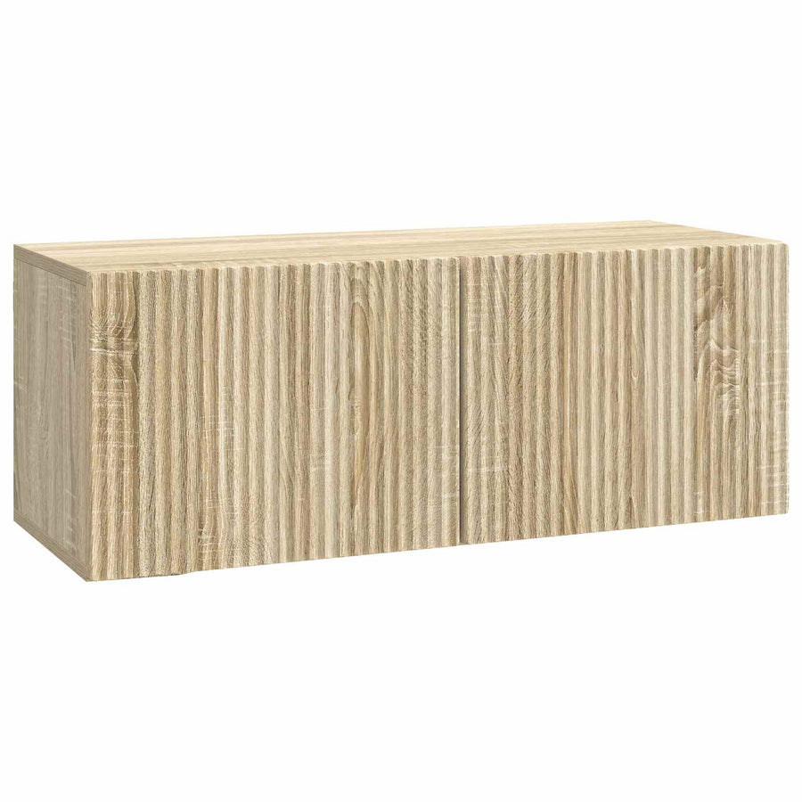 Wandbeugel TV-kast Sonoma Eiken 78,5 x 31 x 30 cm Bewerkt hout