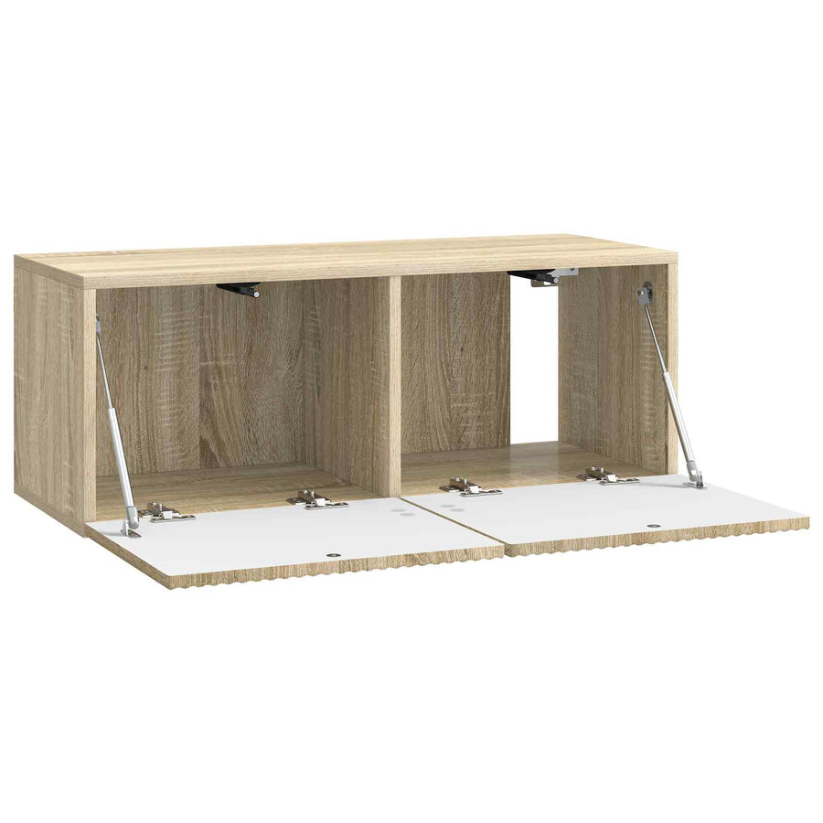 Wandbeugel TV-kast Sonoma Eiken 78,5 x 31 x 30 cm Bewerkt hout