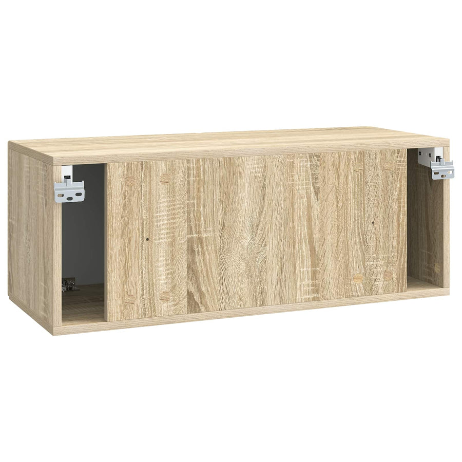 Wandbeugel TV-kast Sonoma Eiken 78,5 x 31 x 30 cm Bewerkt hout