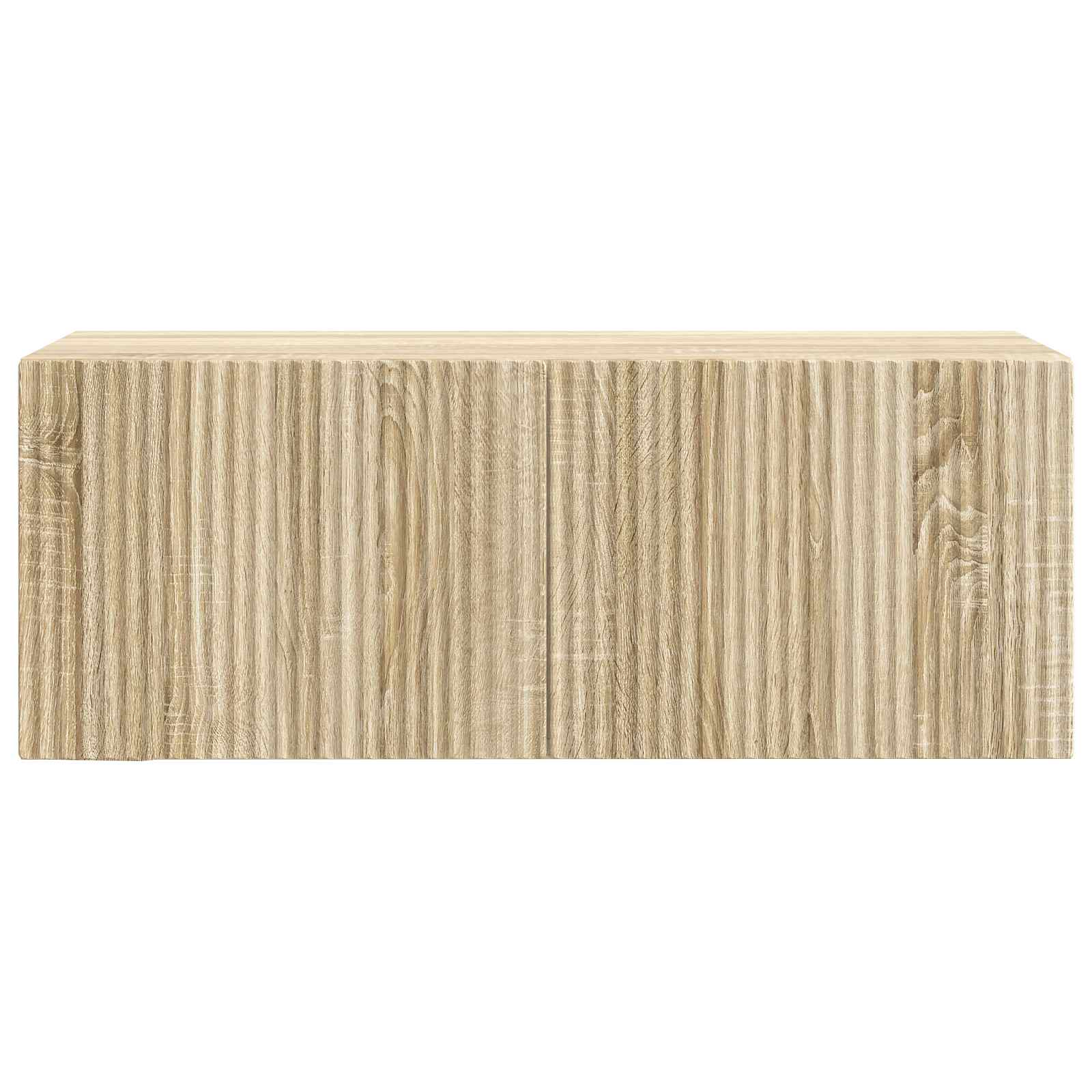 Wandbeugel TV-kast Sonoma Eiken 78,5 x 31 x 30 cm Bewerkt hout