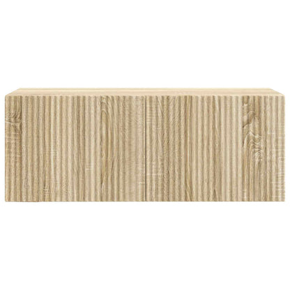 Wandbeugel TV-kast Sonoma Eiken 78,5 x 31 x 30 cm Bewerkt hout