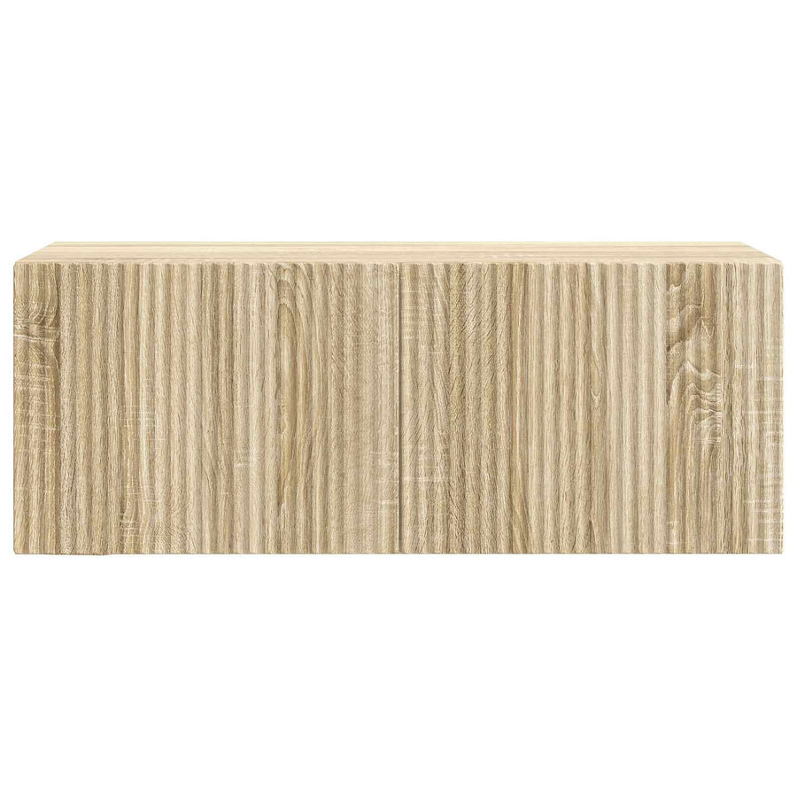 Wandbeugel TV-kast Sonoma Eiken 78,5 x 31 x 30 cm Bewerkt hout