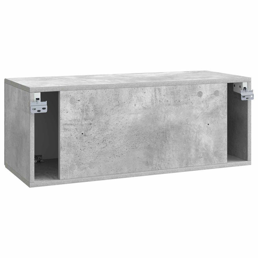 Wandbeugel TV-kast Betongrijs 78,5 x 31 x 30 cm Bewerkt hout