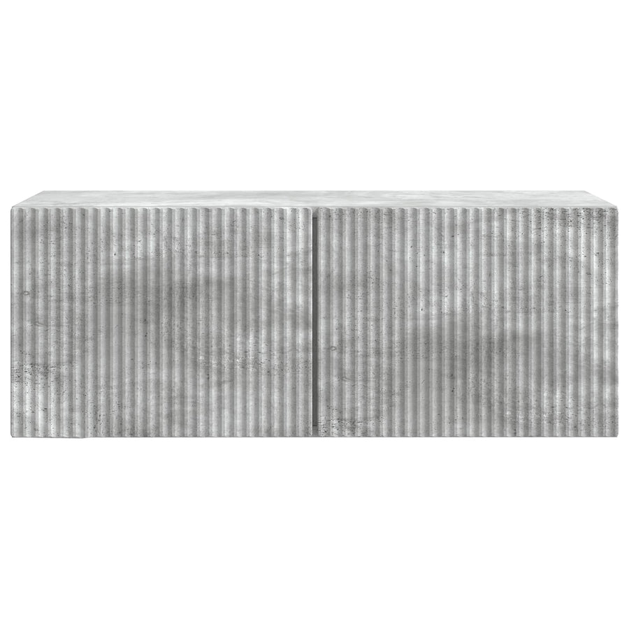 Wandbeugel TV-kast Betongrijs 78,5 x 31 x 30 cm Bewerkt hout