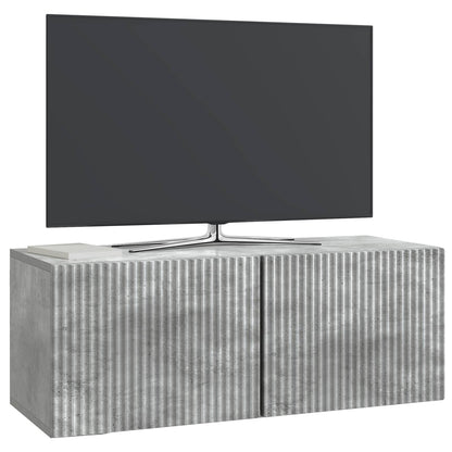 Wandbeugel TV-kast Betongrijs 78,5 x 31 x 30 cm Bewerkt hout