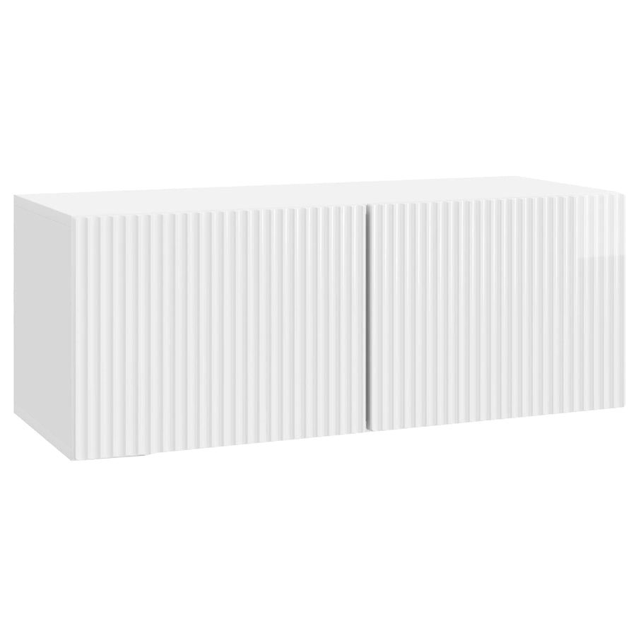 Wandbeugel TV-kast Hoogglans Wit 78,5 x 31 x 30 cm Bewerkt hout