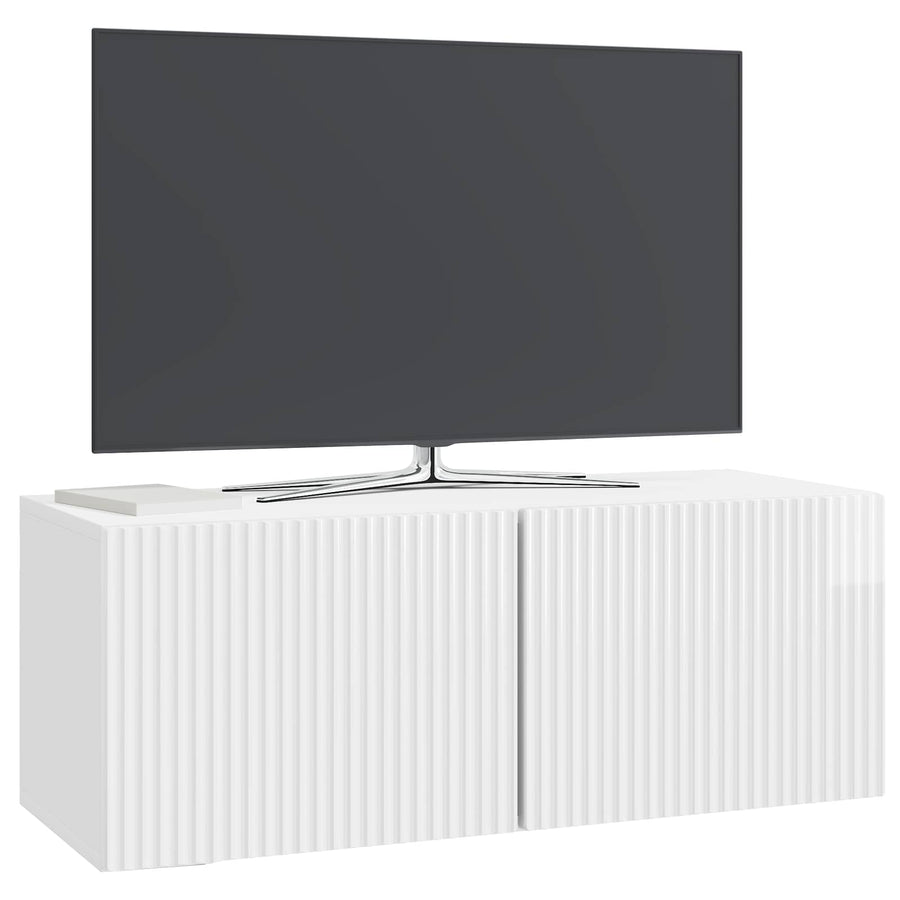 Wandbeugel TV-kast Hoogglans Wit 78,5 x 31 x 30 cm Bewerkt hout