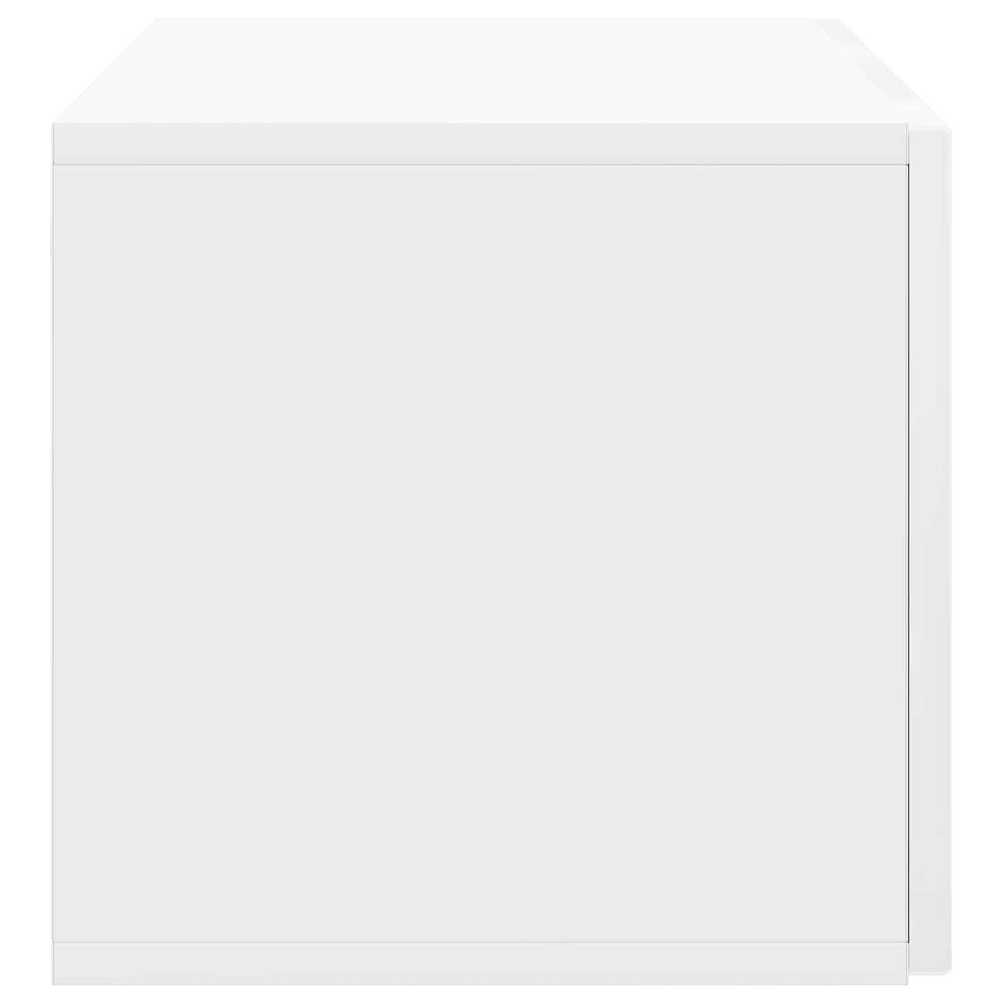 Wandbeugel TV-kast Hoogglans Wit 78,5 x 31 x 30 cm Bewerkt hout