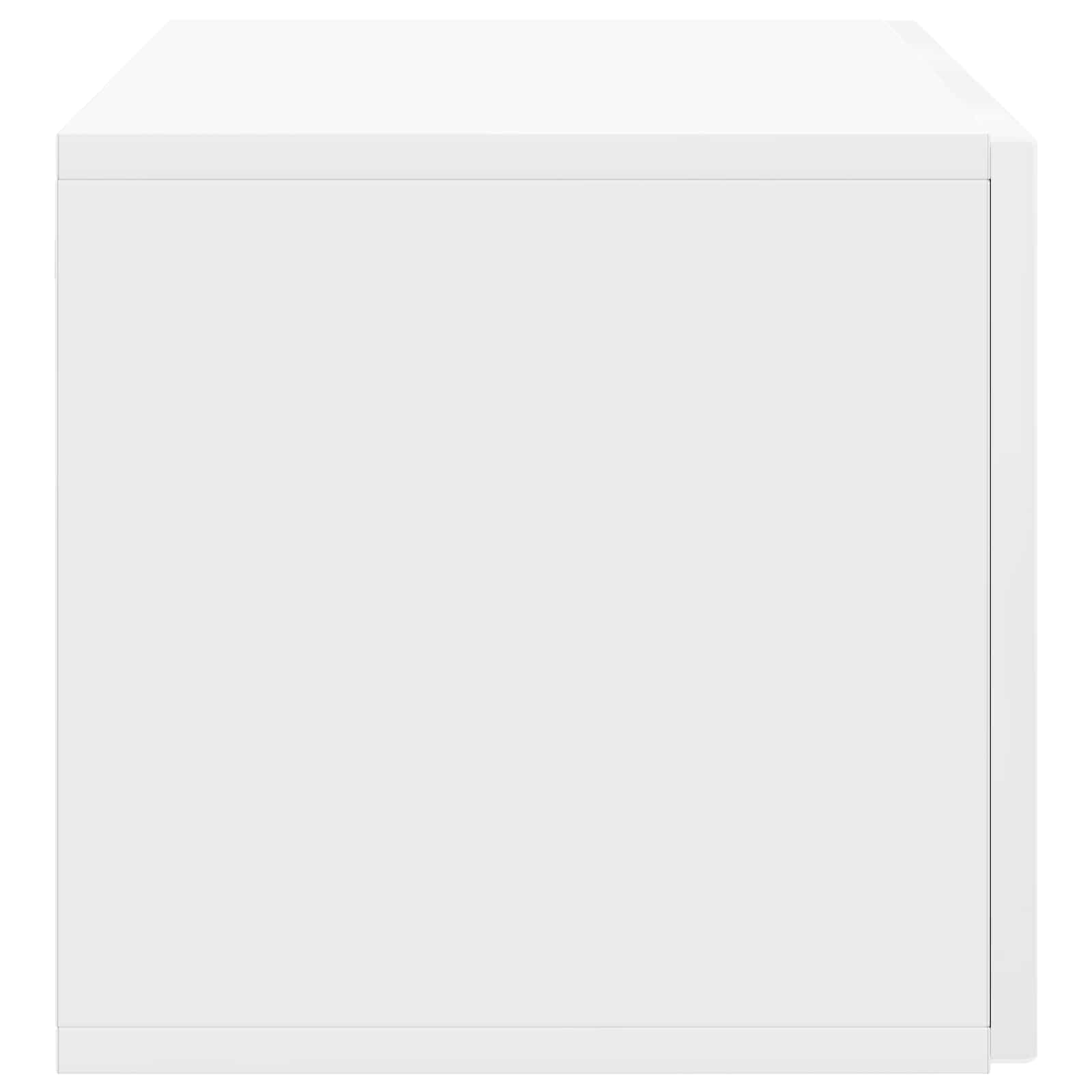 Wandbeugel TV-kast Hoogglans Wit 78,5 x 31 x 30 cm Bewerkt hout