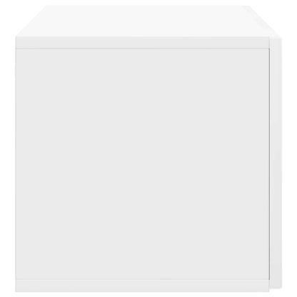 Wandbeugel TV-kast Hoogglans Wit 78,5 x 31 x 30 cm Bewerkt hout