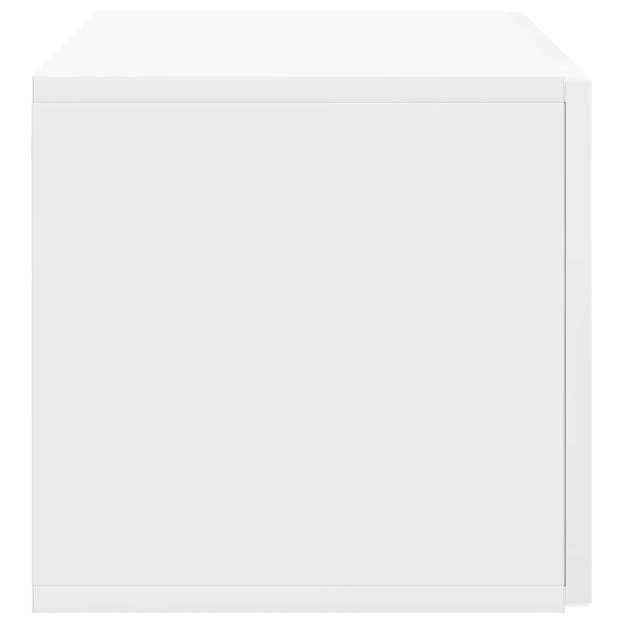 Wandbeugel TV-kast Hoogglans Wit 78,5 x 31 x 30 cm Bewerkt hout
