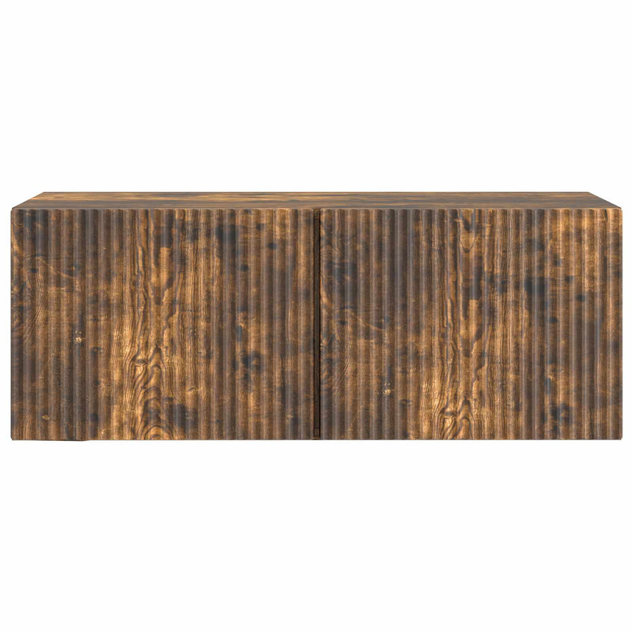 Wandbeugel TV-kast Gerookt eiken 78,5 x 31 x 30 cm Bewerkt hout