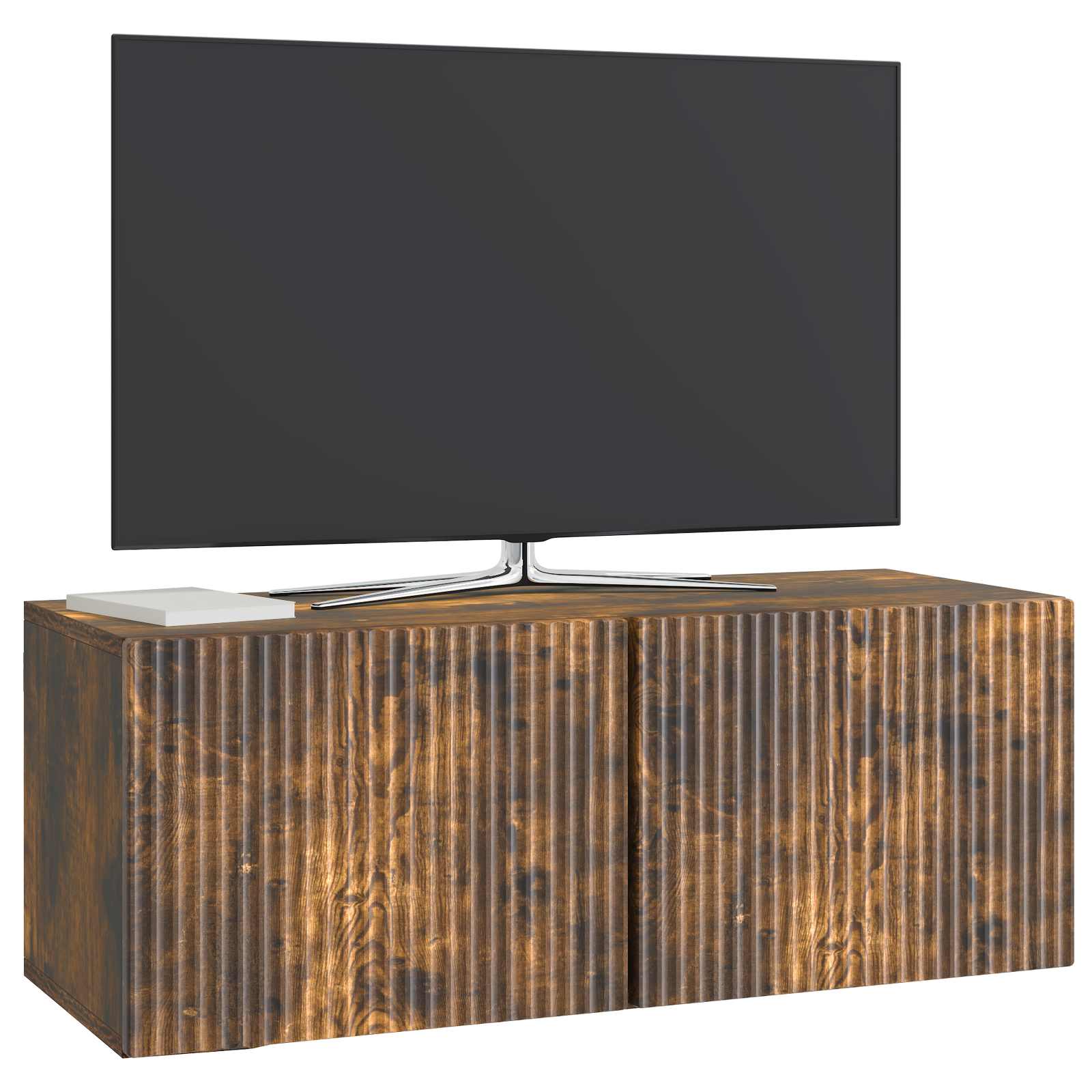 Wandbeugel TV-kast Gerookt eiken 78,5 x 31 x 30 cm Bewerkt hout