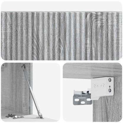 Wandbeugel TV-kast Grijs sonoma 78,5 x 31 x 30 cm Bewerkt hout