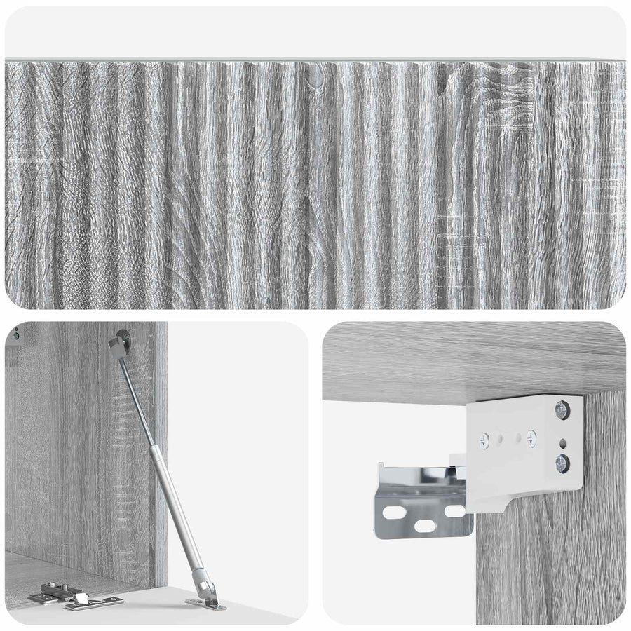 Wandbeugel TV-kast Grijs sonoma 78,5 x 31 x 30 cm Bewerkt hout