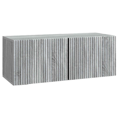 Wandbeugel TV-kast Grijs sonoma 78,5 x 31 x 30 cm Bewerkt hout