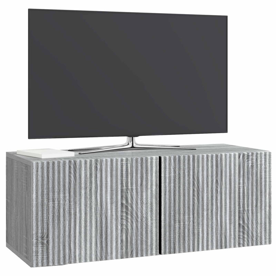 Wandbeugel TV-kast Grijs sonoma 78,5 x 31 x 30 cm Bewerkt hout