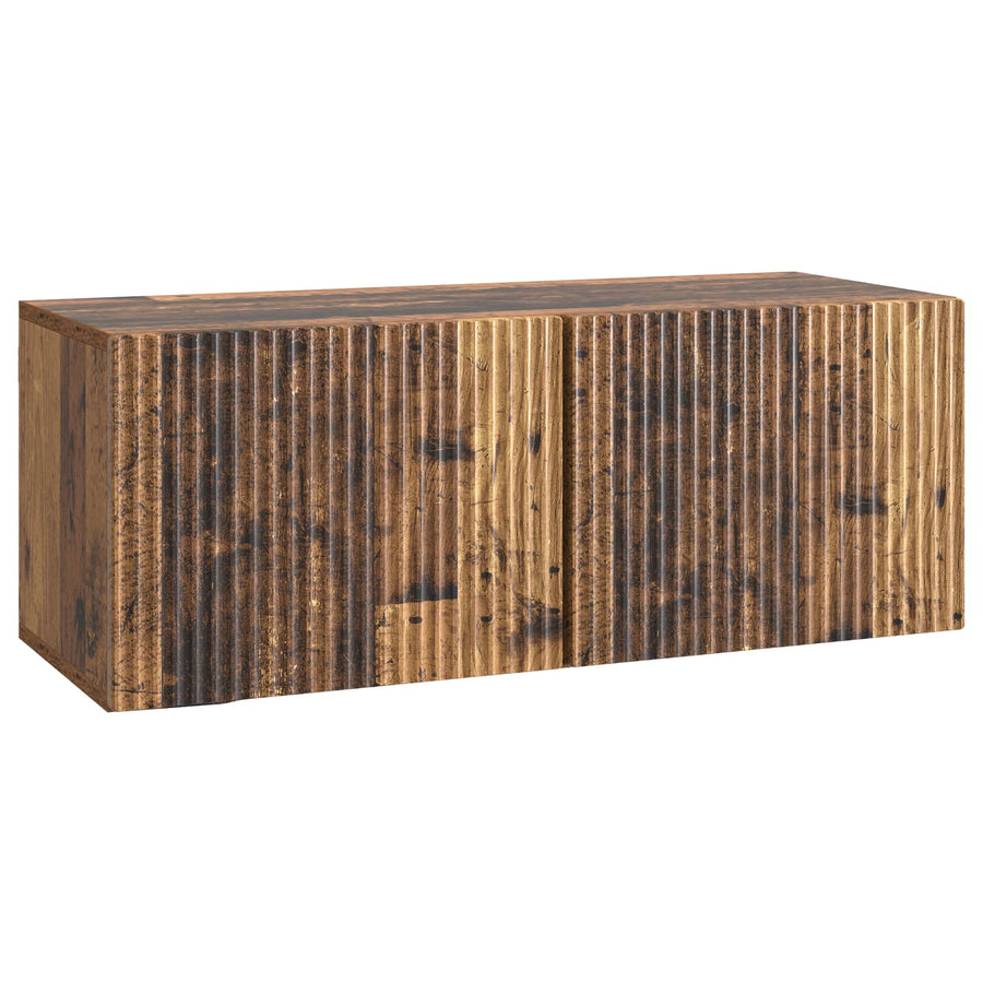 Wandbeugel TV-kast Oud hout 78,5 x 31 x 30 cm Bewerkt hout