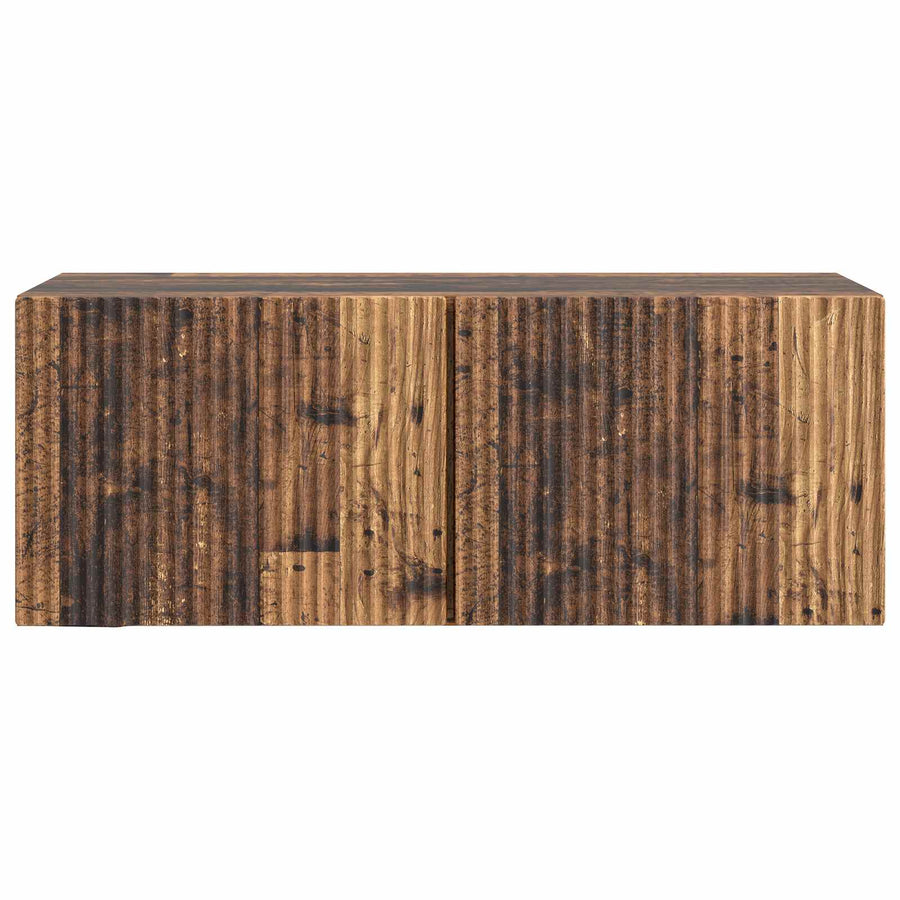 Wandbeugel TV-kast Oud hout 78,5 x 31 x 30 cm Bewerkt hout