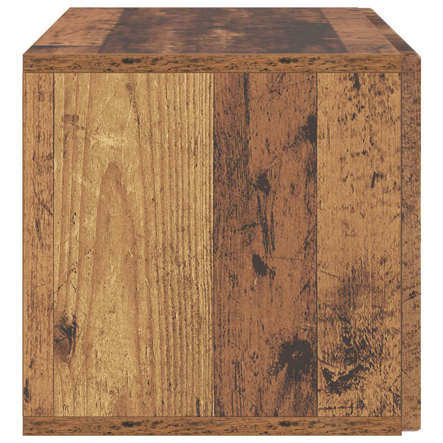 Wandbeugel TV-kast Oud hout 78,5 x 31 x 30 cm Bewerkt hout