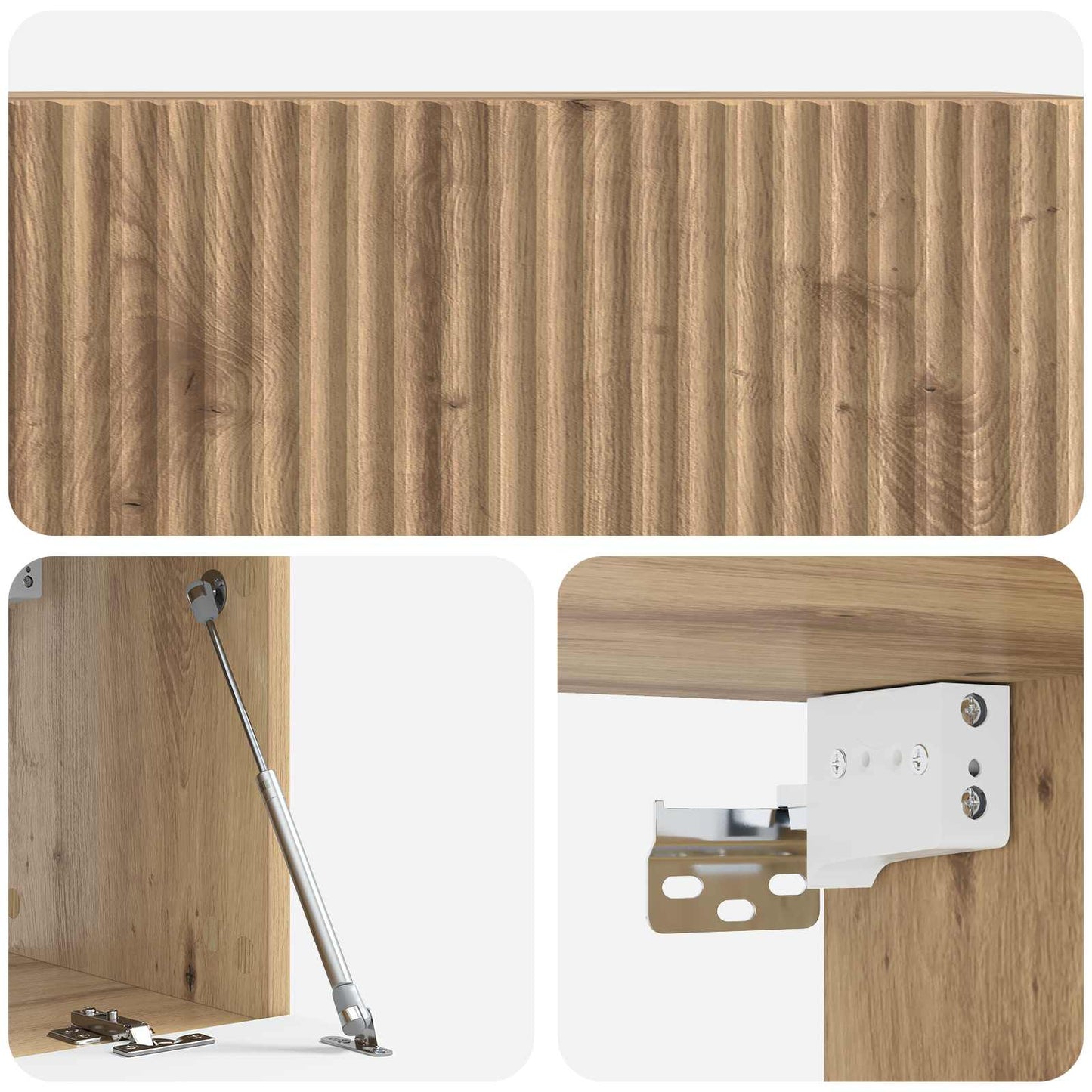 Wandbeugel TV-kast Artisanaal eiken 78,5 x 31 x 30 cm