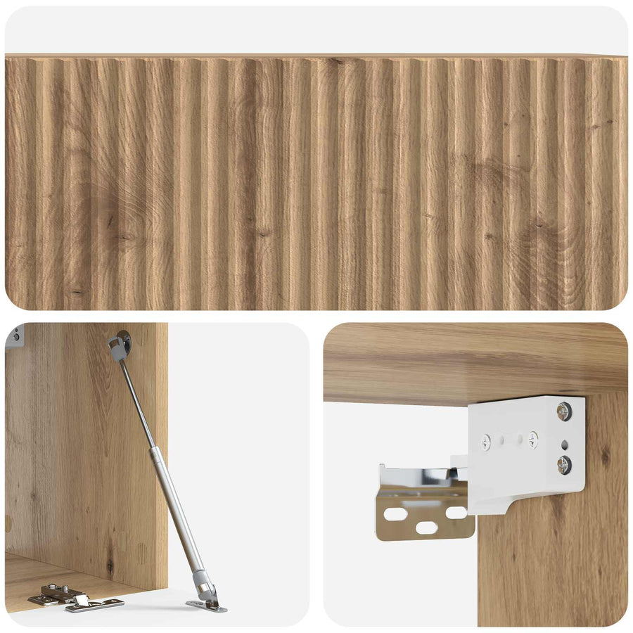 Wandbeugel TV-kast Artisanaal eiken 78,5 x 31 x 30 cm