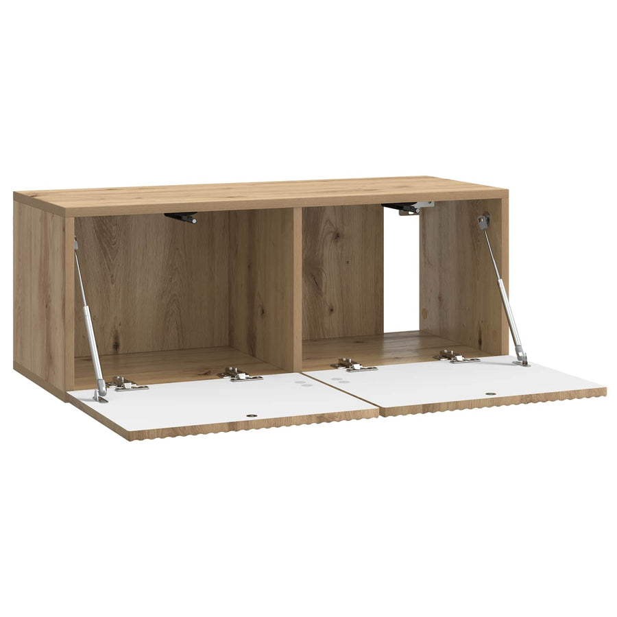Wandbeugel TV-kast Artisanaal eiken 78,5 x 31 x 30 cm