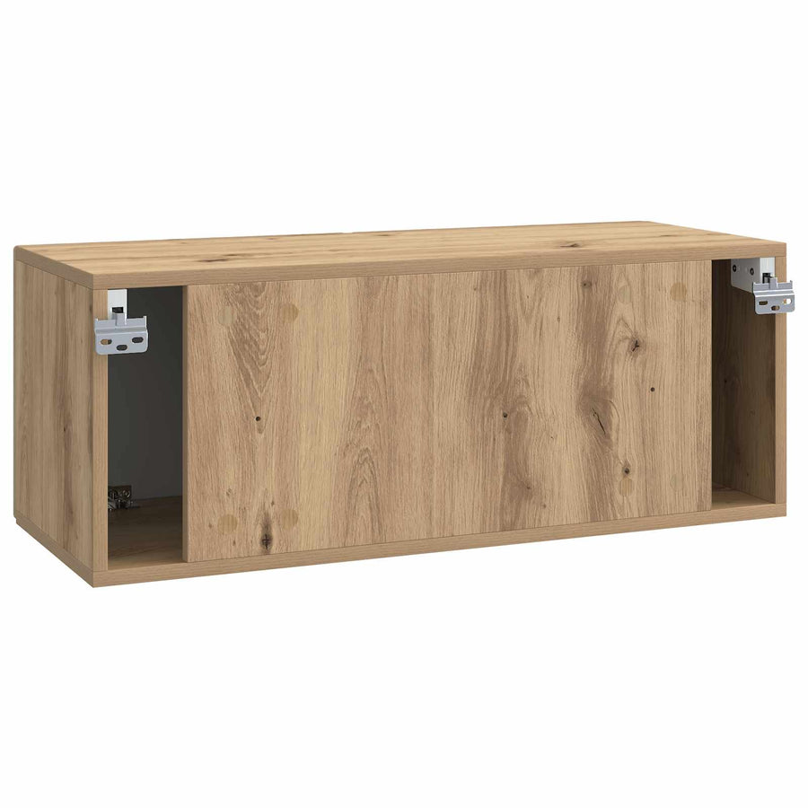 Wandbeugel TV-kast Artisanaal eiken 78,5 x 31 x 30 cm