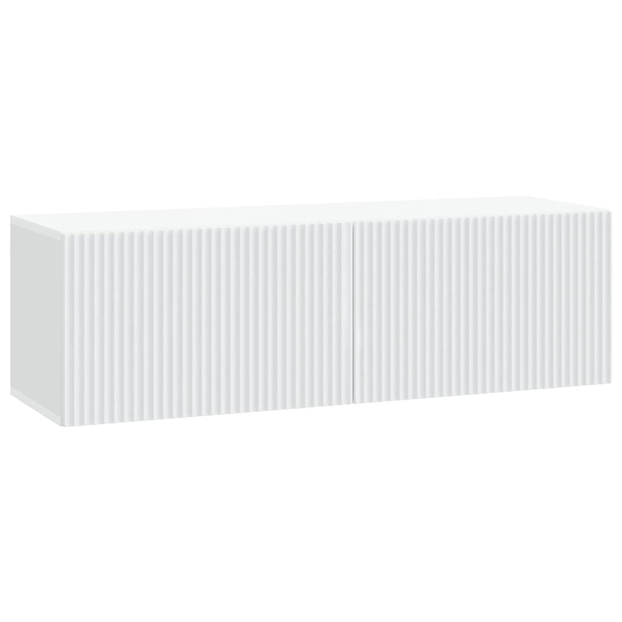 Wandbeugel TV-kast Wit 98 x 31 x 30 cm Bewerkt hout