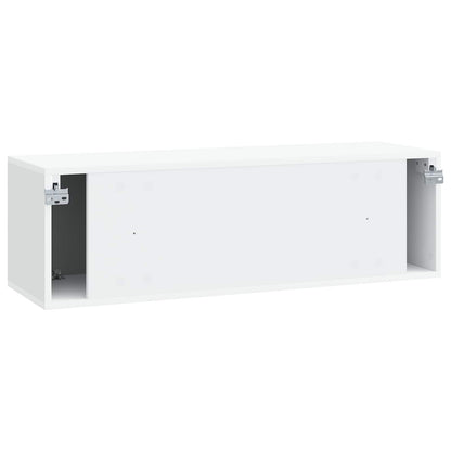 Wandbeugel TV-kast Wit 98 x 31 x 30 cm Bewerkt hout
