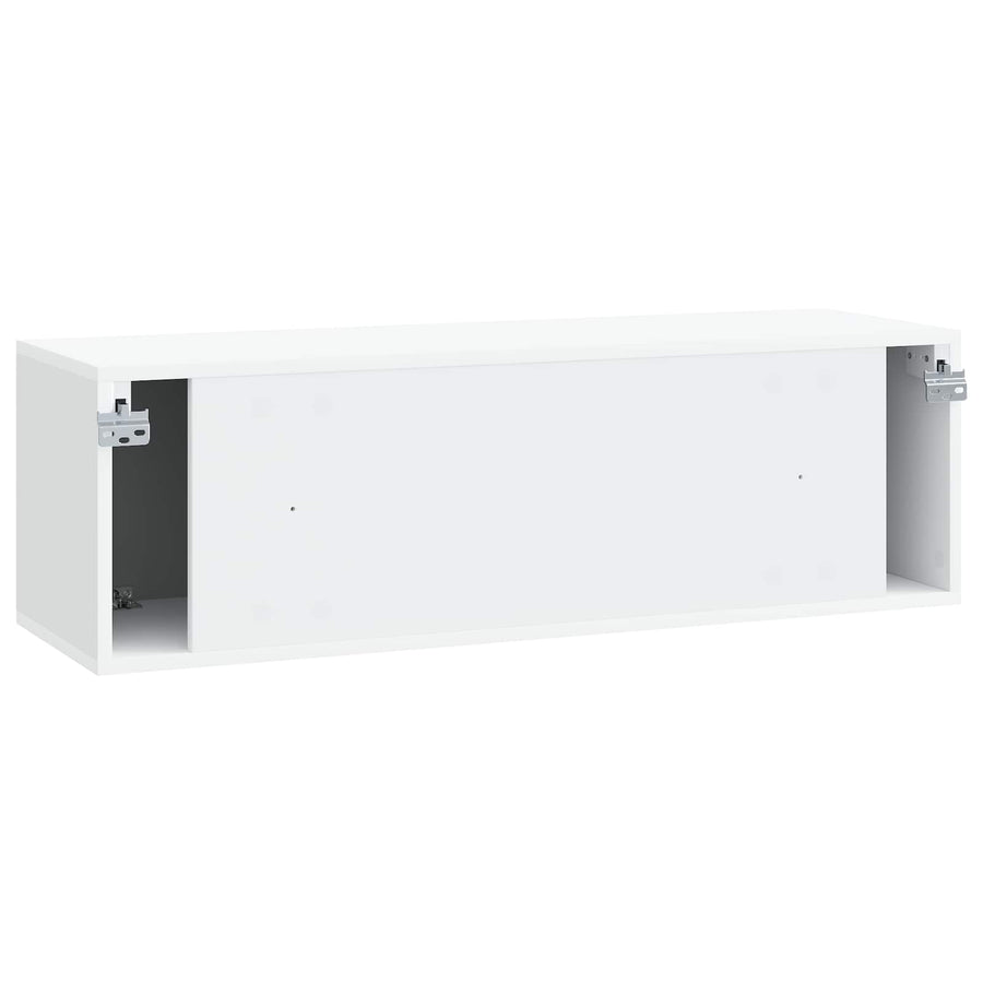 Wandbeugel TV-kast Wit 98 x 31 x 30 cm Bewerkt hout