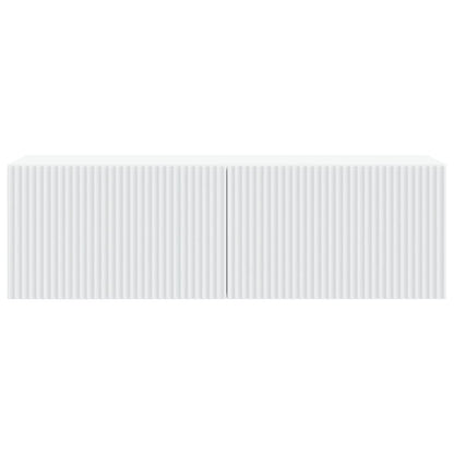 Wandbeugel TV-kast Wit 98 x 31 x 30 cm Bewerkt hout