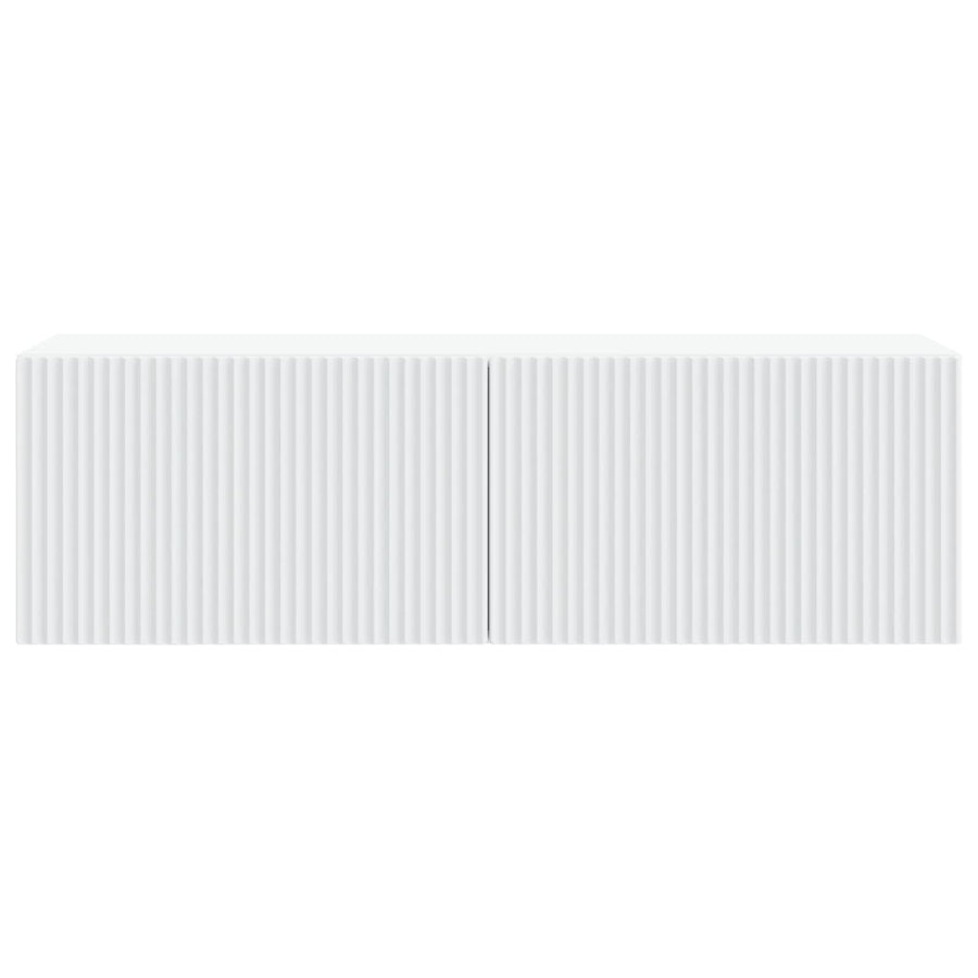 Wandbeugel TV-kast Wit 98 x 31 x 30 cm Bewerkt hout