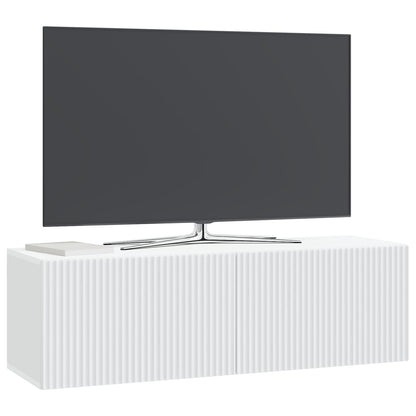 Wandbeugel TV-kast Wit 98 x 31 x 30 cm Bewerkt hout