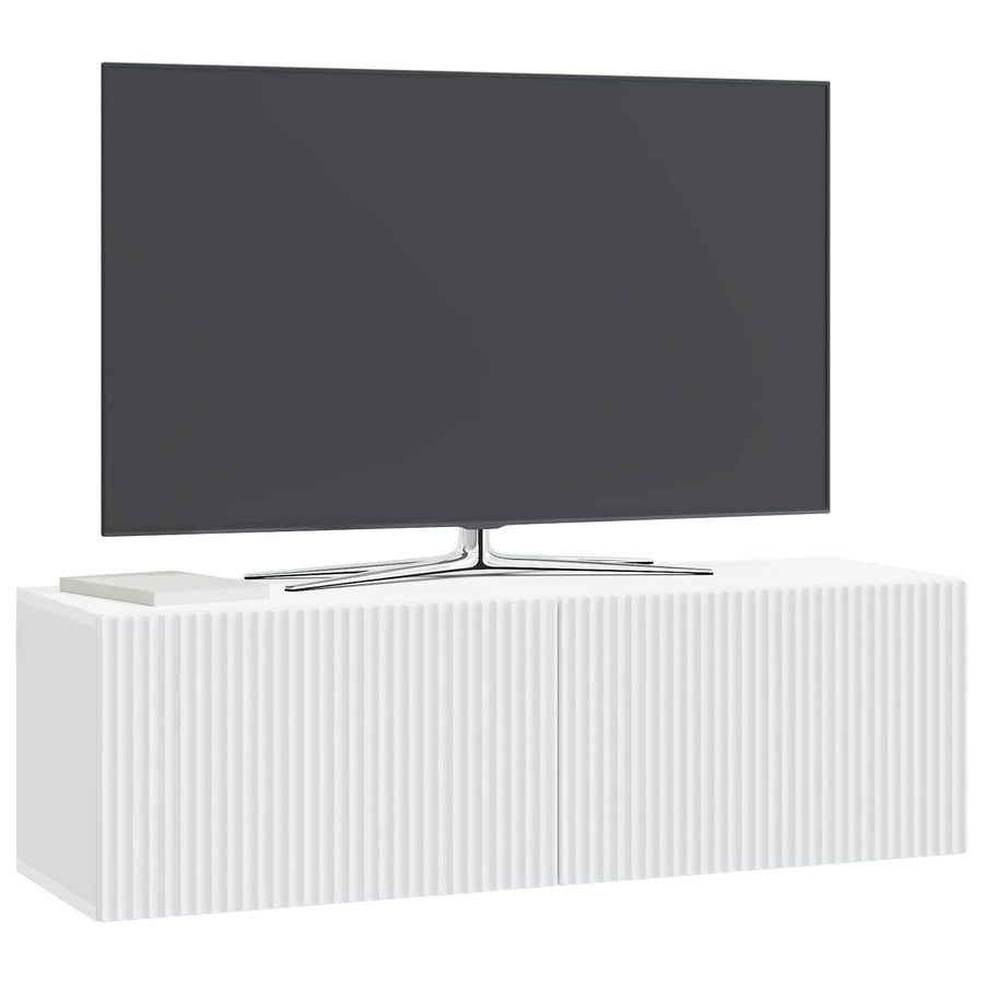 Wandbeugel TV-kast Wit 98 x 31 x 30 cm Bewerkt hout