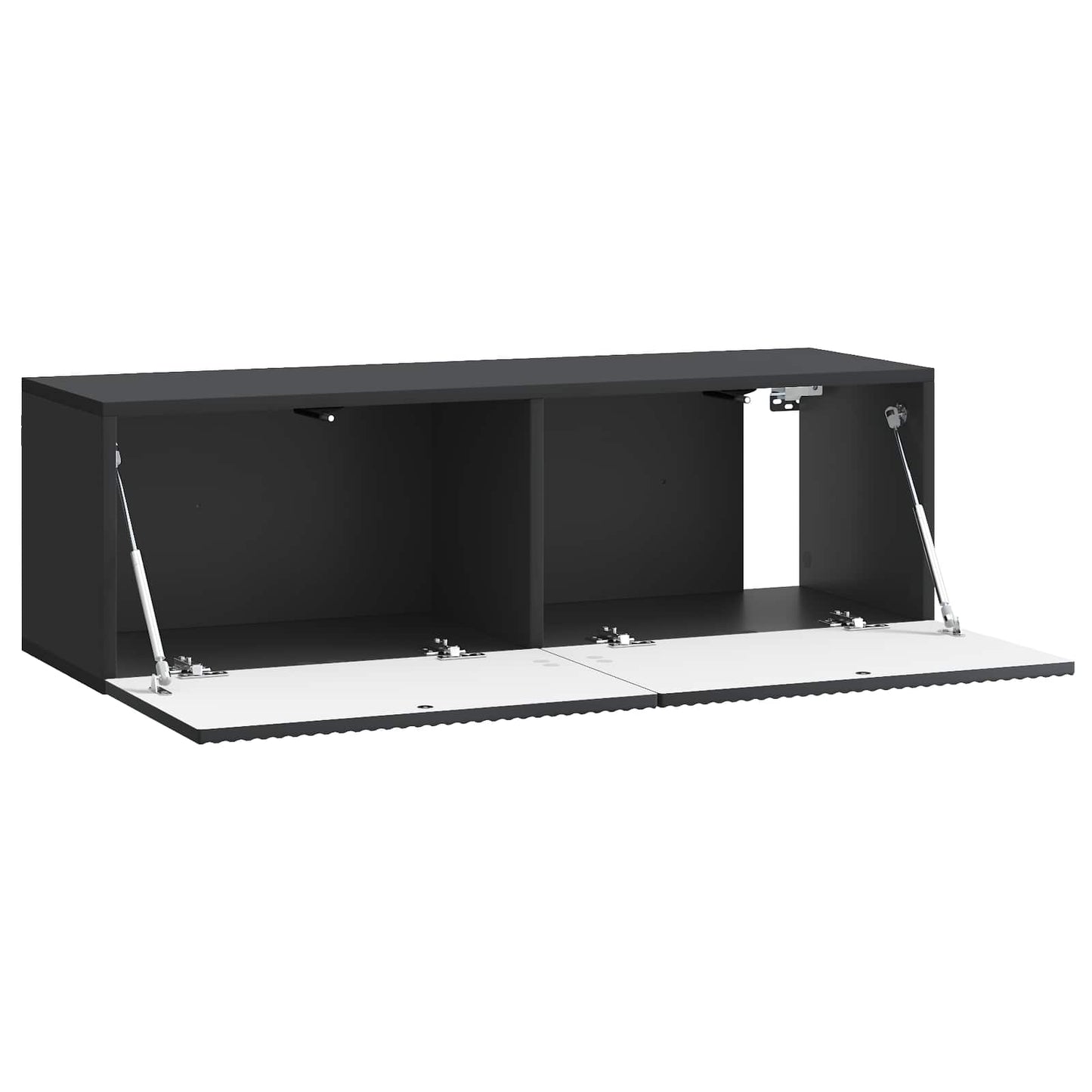 Wandbeugel TV-kast Zwart 98 x 31 x 30 cm Bewerkt hout