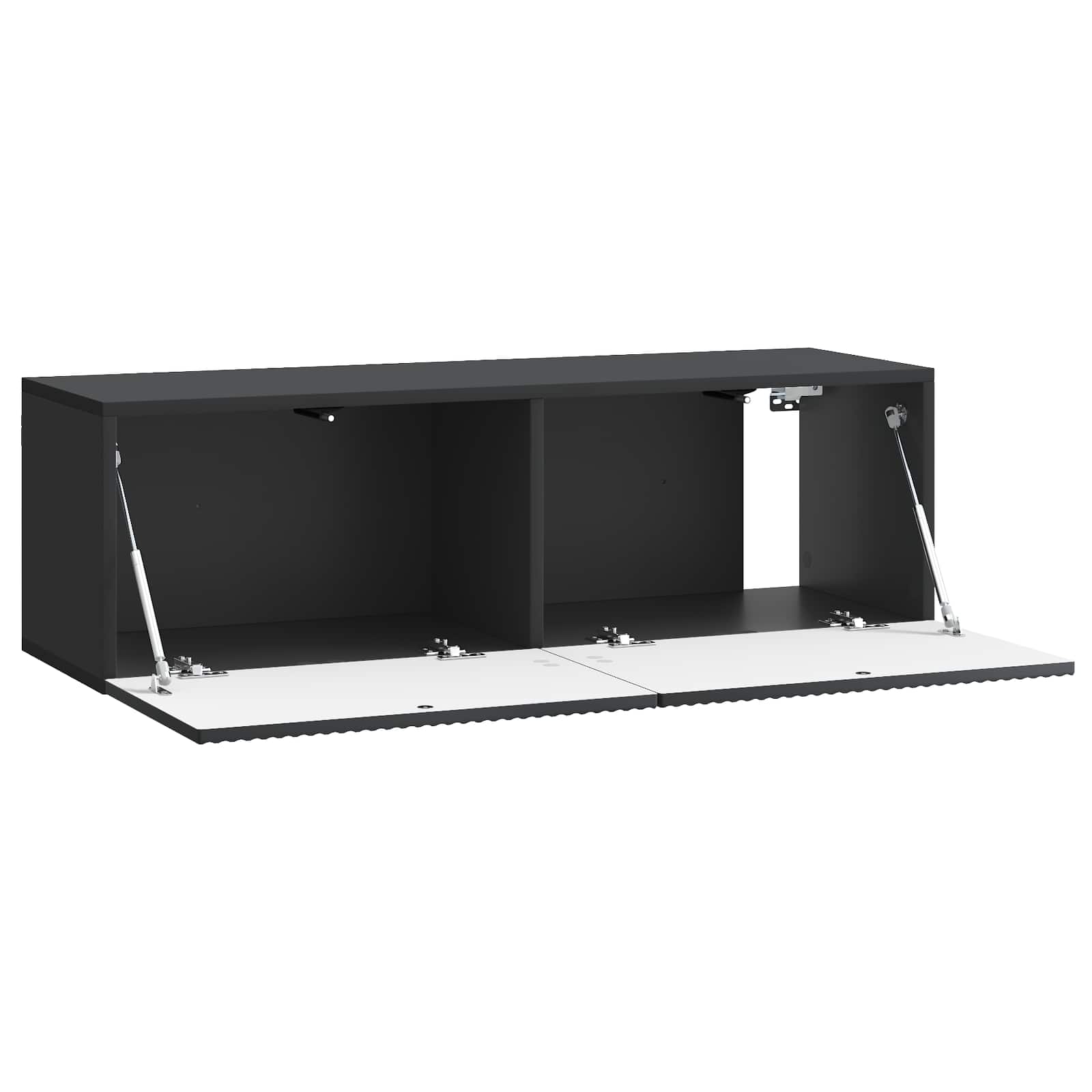 Wandbeugel TV-kast Zwart 98 x 31 x 30 cm Bewerkt hout