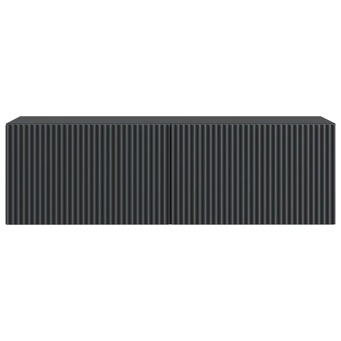 Wandbeugel TV-kast Zwart 98 x 31 x 30 cm Bewerkt hout
