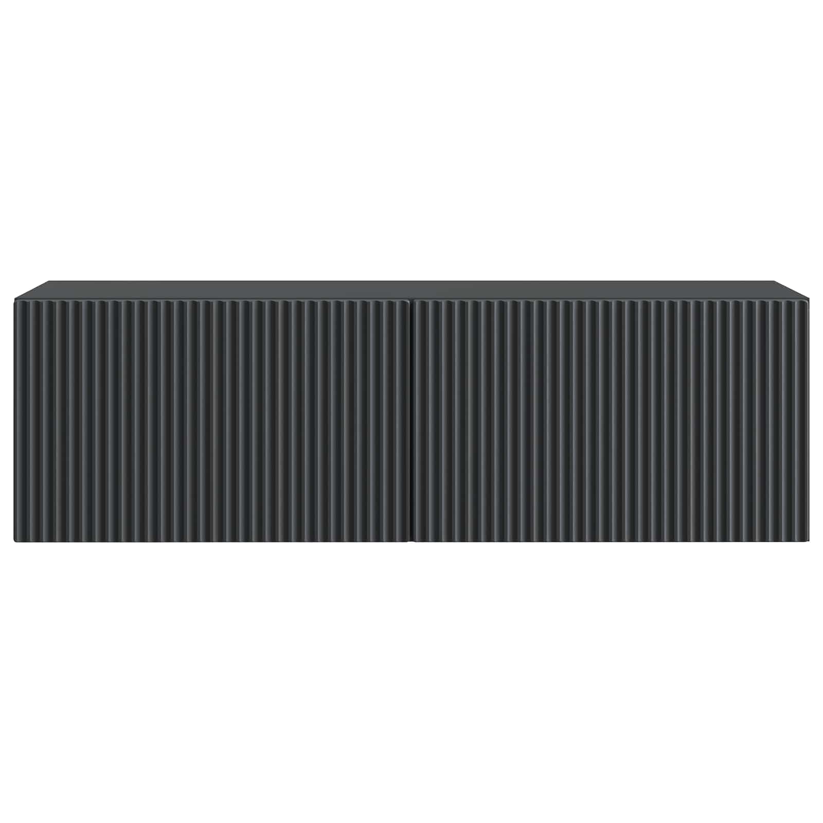 Wandbeugel TV-kast Zwart 98 x 31 x 30 cm Bewerkt hout
