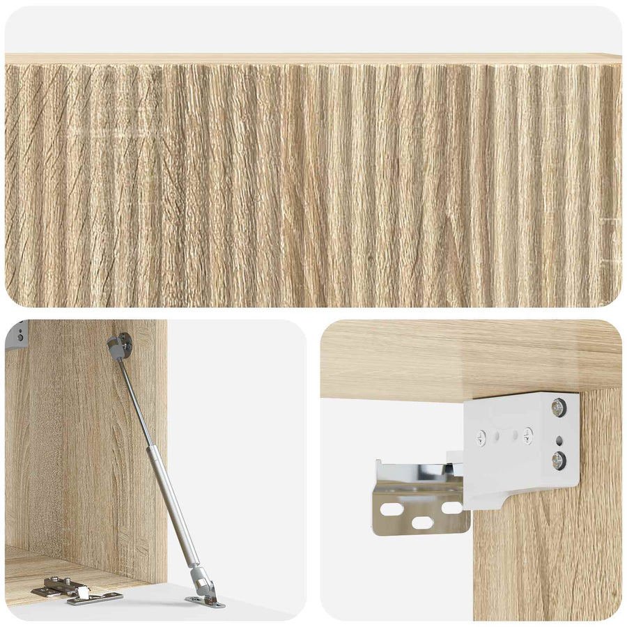 Wandbeugel TV-kast Sonoma Eiken 98 x 31 x 30 cm Bewerkt hout