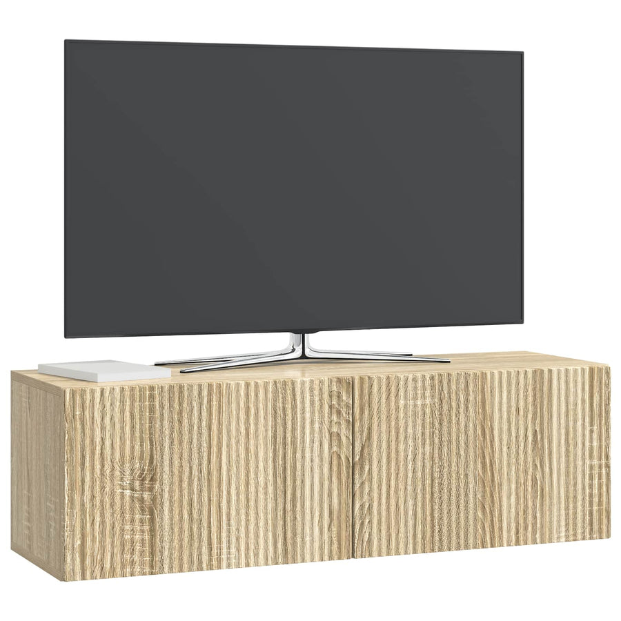 Wandbeugel TV-kast Sonoma Eiken 98 x 31 x 30 cm Bewerkt hout