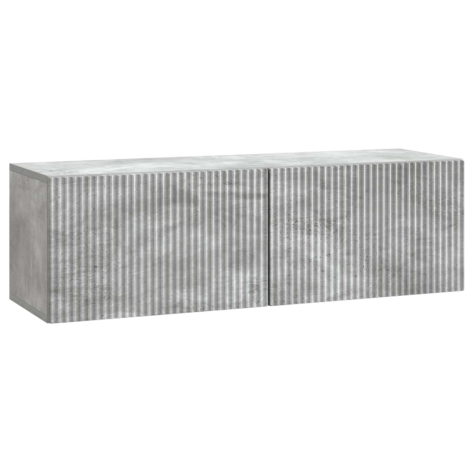 Wandbeugel TV-kast Betongrijs 98 x 31 x 30 cm Bewerkt hout