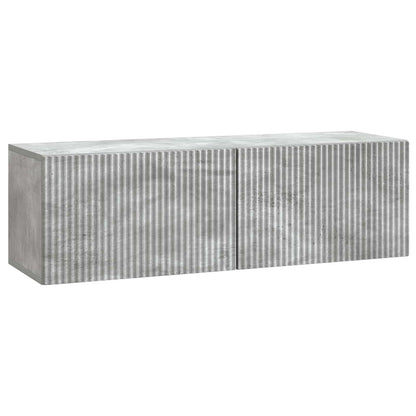 Wandbeugel TV-kast Betongrijs 98 x 31 x 30 cm Bewerkt hout