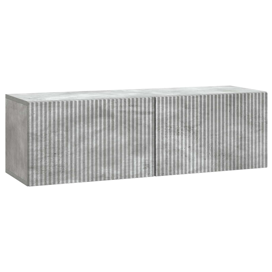 Wandbeugel TV-kast Betongrijs 98 x 31 x 30 cm Bewerkt hout